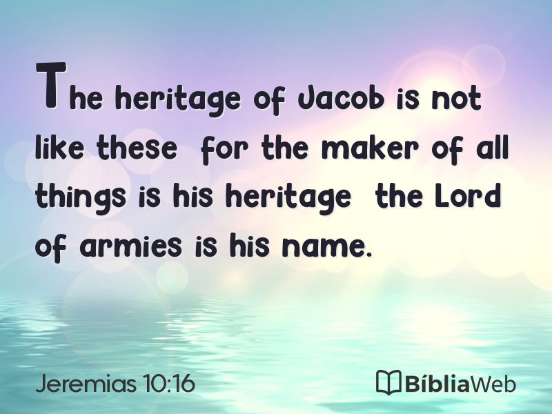 Jeremias 10:16 em imagem para compartilhar
