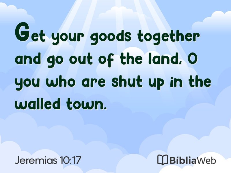 Jeremias 10:17 em imagem para compartilhar