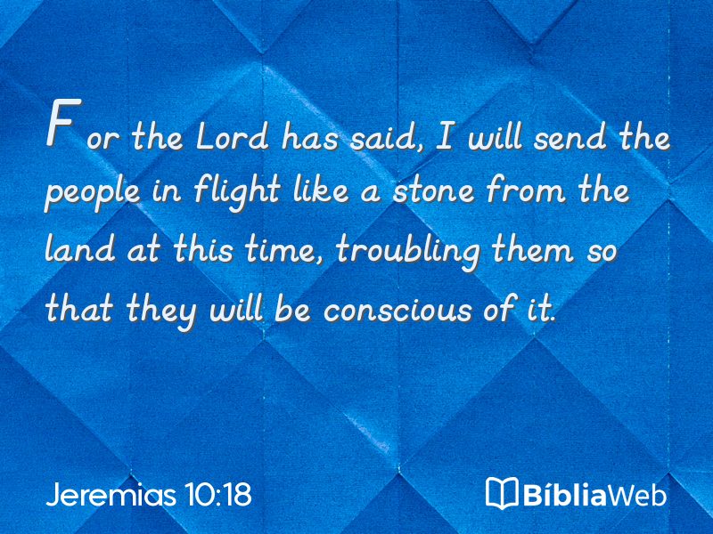 Jeremias 10:18 em imagem para compartilhar