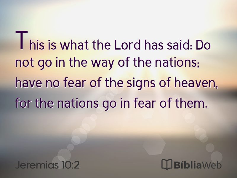 Jeremias 10:2 em imagem para compartilhar