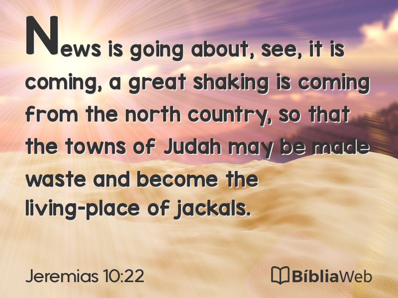 Jeremias 10:22 em imagem para compartilhar