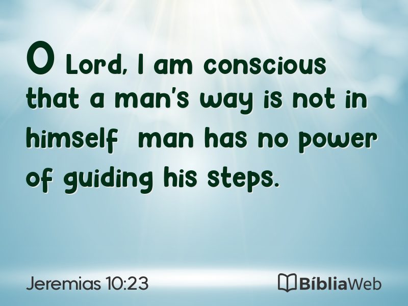 Jeremias 10:23 em imagem para compartilhar