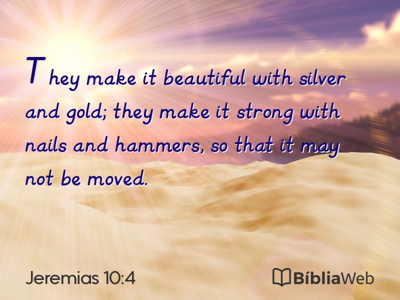 Jeremias 10:4 em imagem para compartilhar