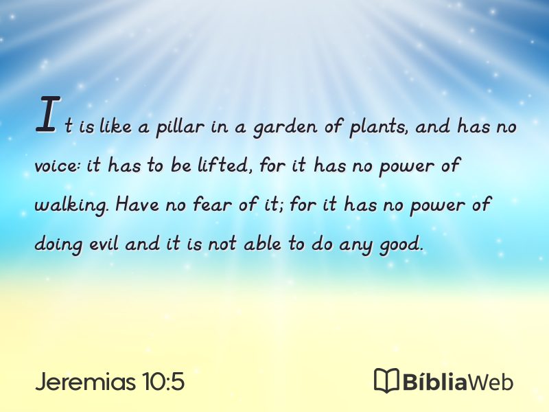 Jeremias 10:5 em imagem para compartilhar