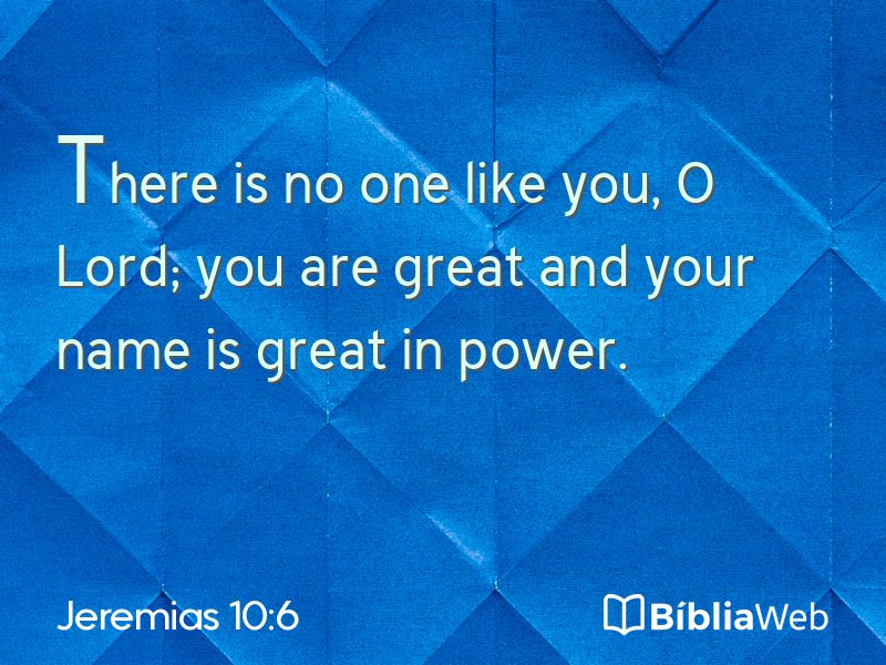 Jeremias 10:6 em imagem para compartilhar