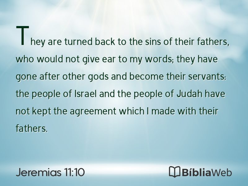 Jeremias 11:10 em imagem para compartilhar
