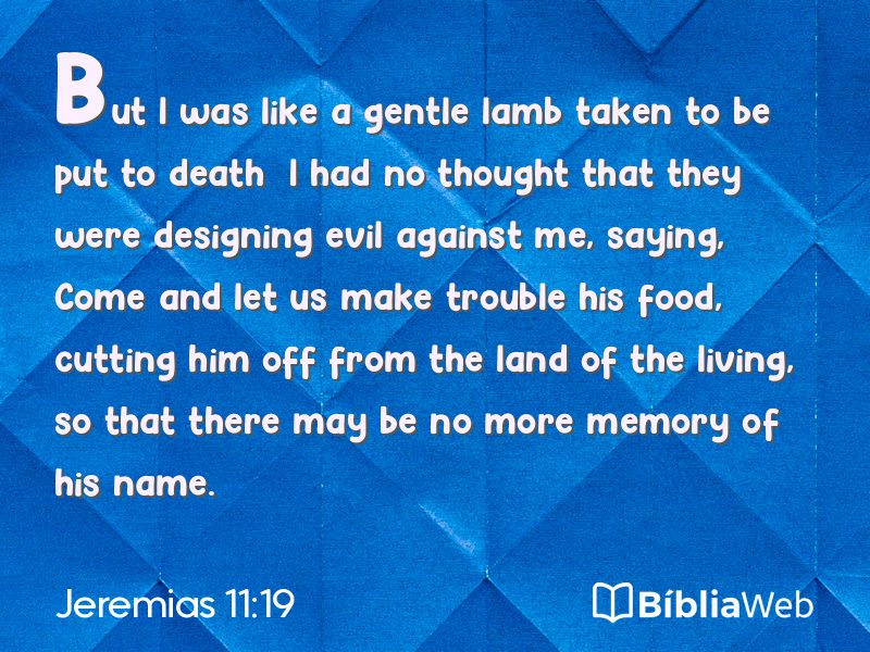 Jeremias 11:19 em imagem para compartilhar