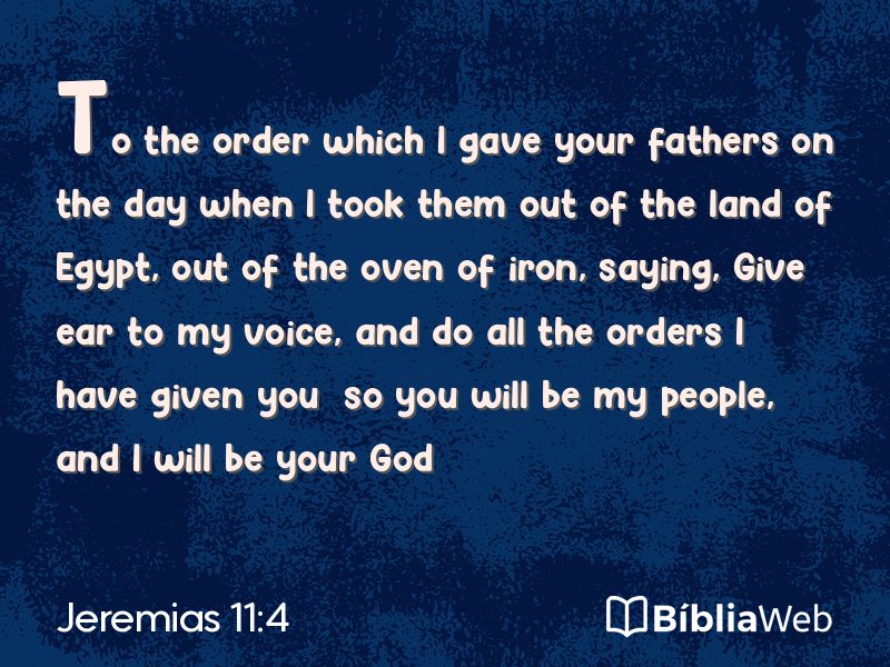 Jeremias 11:4 em imagem para compartilhar