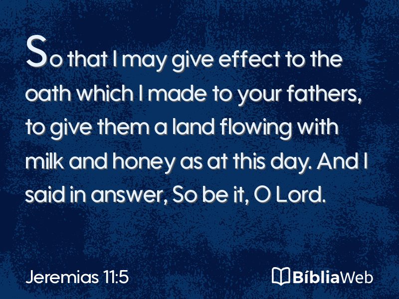 Jeremias 11:5 em imagem para compartilhar