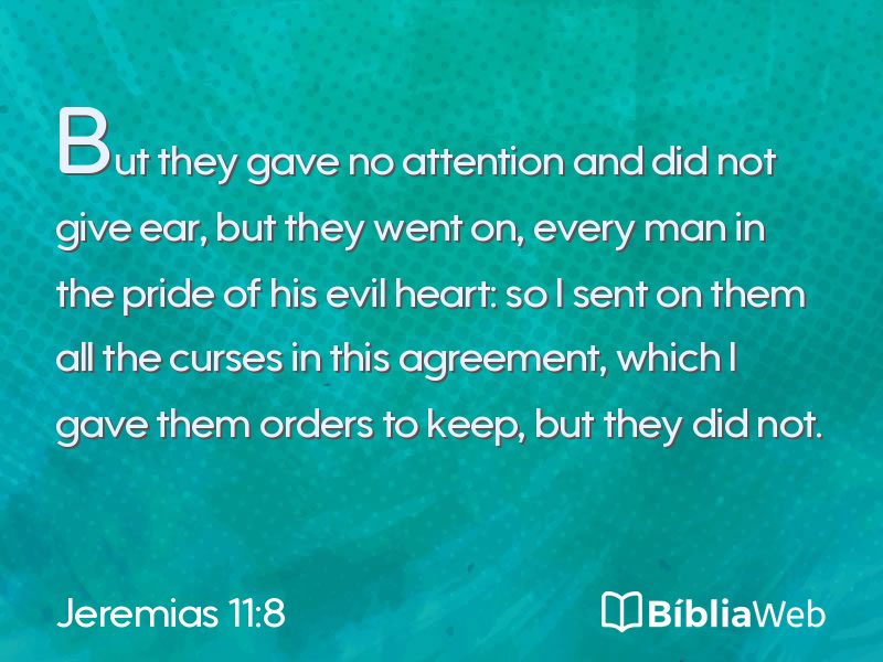Jeremias 11:8 em imagem para compartilhar