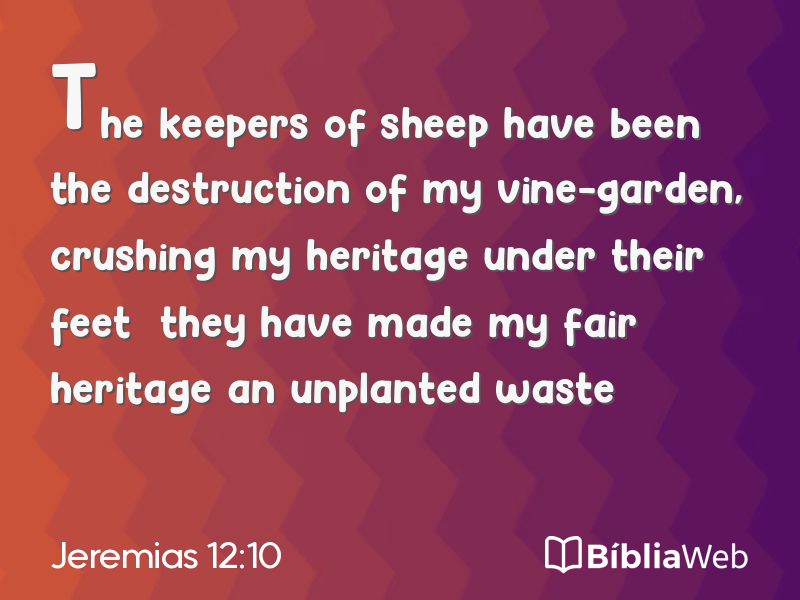 Jeremias 12:10 em imagem para compartilhar