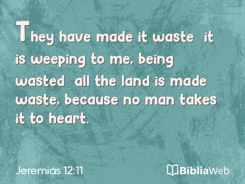 Jeremias 12:11 em imagem para compartilhar