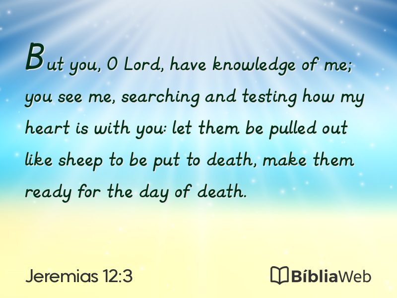 Jeremias 12:3 em imagem para compartilhar