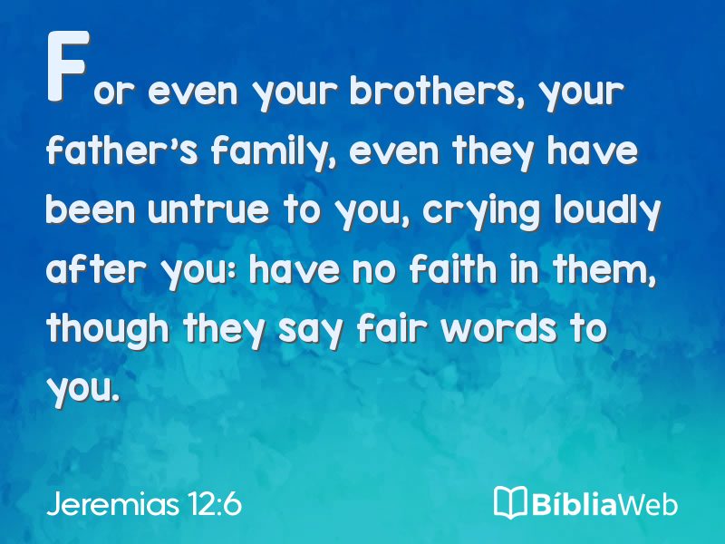 Jeremias 12:6 em imagem para compartilhar