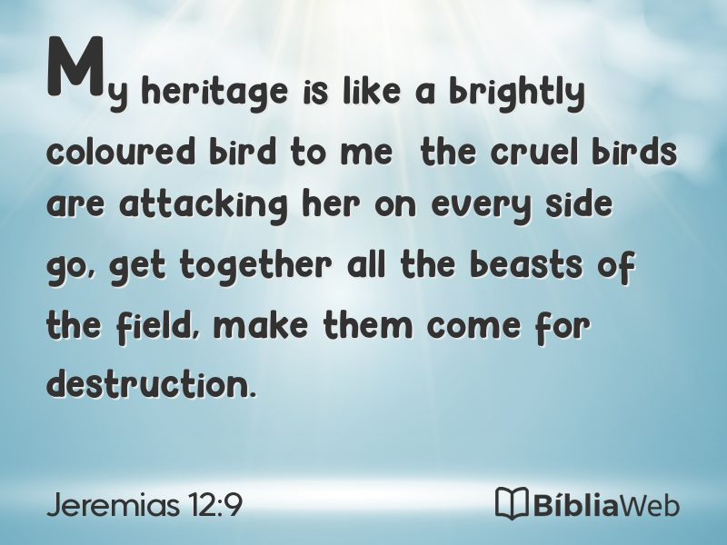 Jeremias 12:9 em imagem para compartilhar