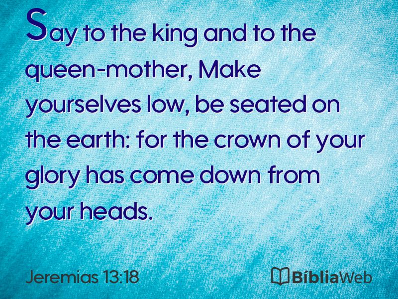 Jeremias 13:18 em imagem para compartilhar