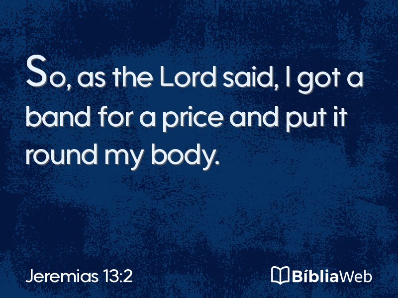 Jeremias 13:2 em imagem para compartilhar