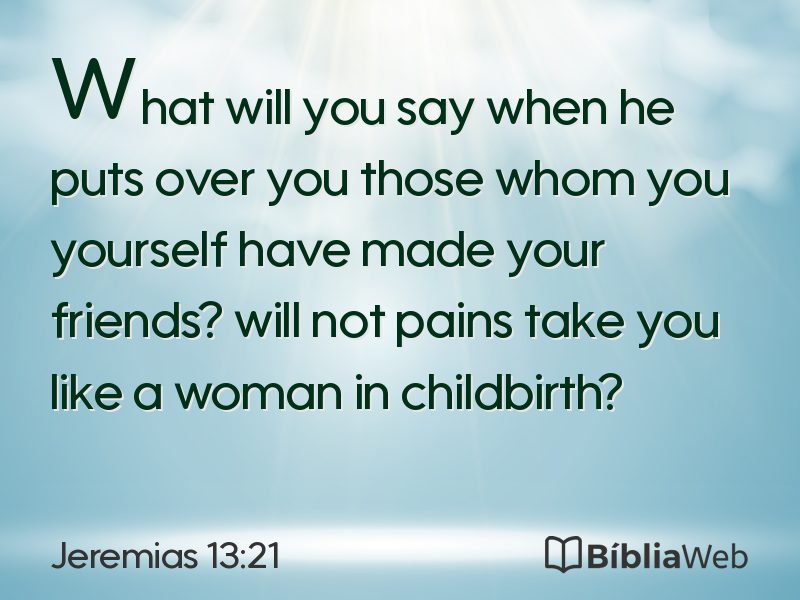 Jeremias 13:21 em imagem para compartilhar