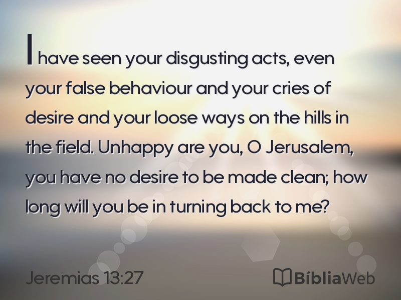 Jeremias 13:27 em imagem para compartilhar