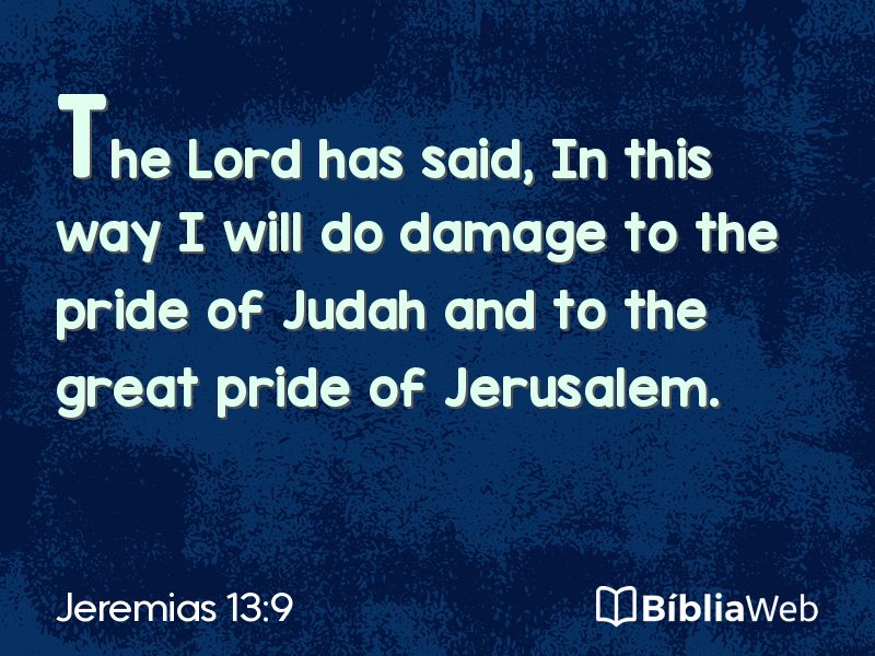 Jeremias 13:9 em imagem para compartilhar