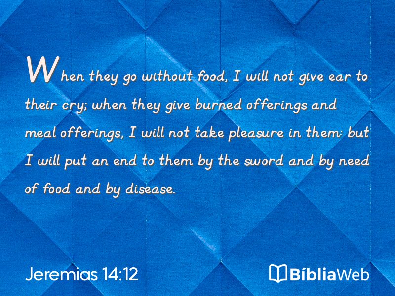 Jeremias 14:12 em imagem para compartilhar