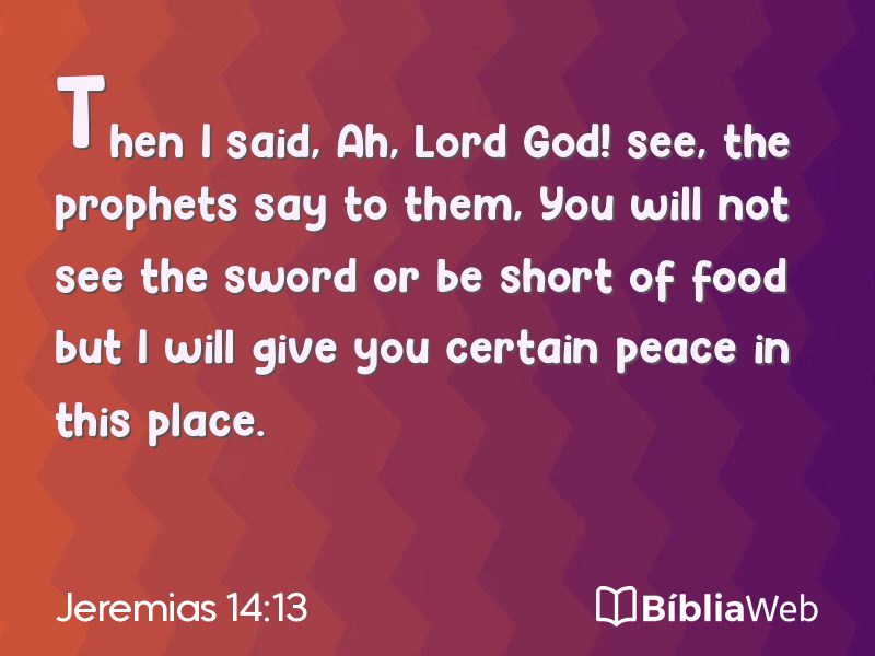 Jeremias 14:13 em imagem para compartilhar