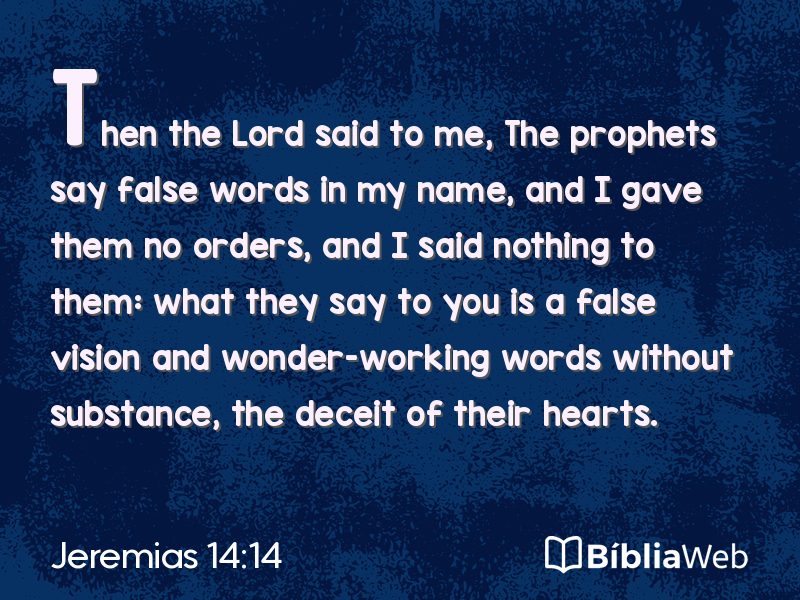 Jeremias 14:14 em imagem para compartilhar