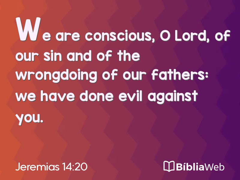 Jeremias 14:20 em imagem para compartilhar