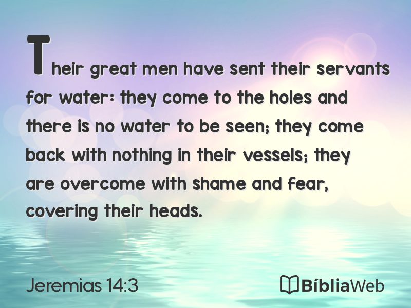 Jeremias 14:3 em imagem para compartilhar