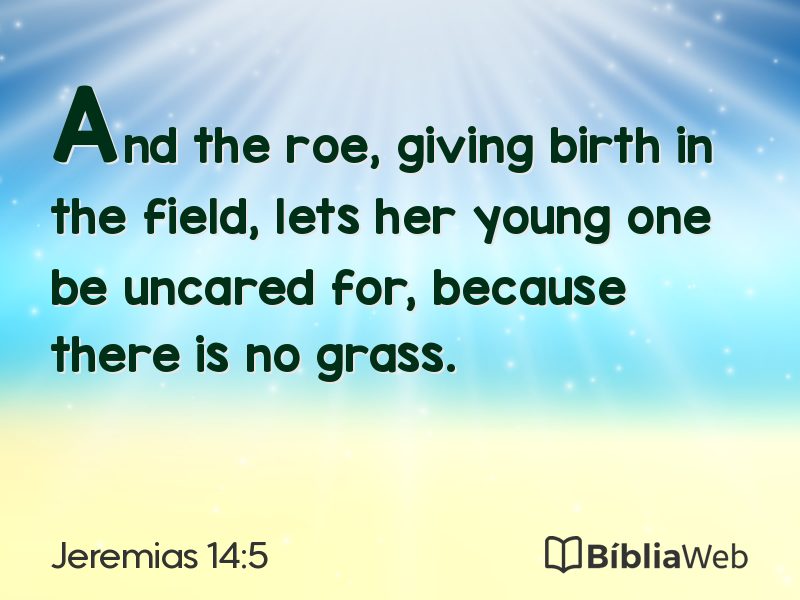 Jeremias 14:5 em imagem para compartilhar