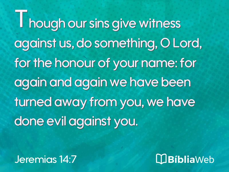 Jeremias 14:7 em imagem para compartilhar