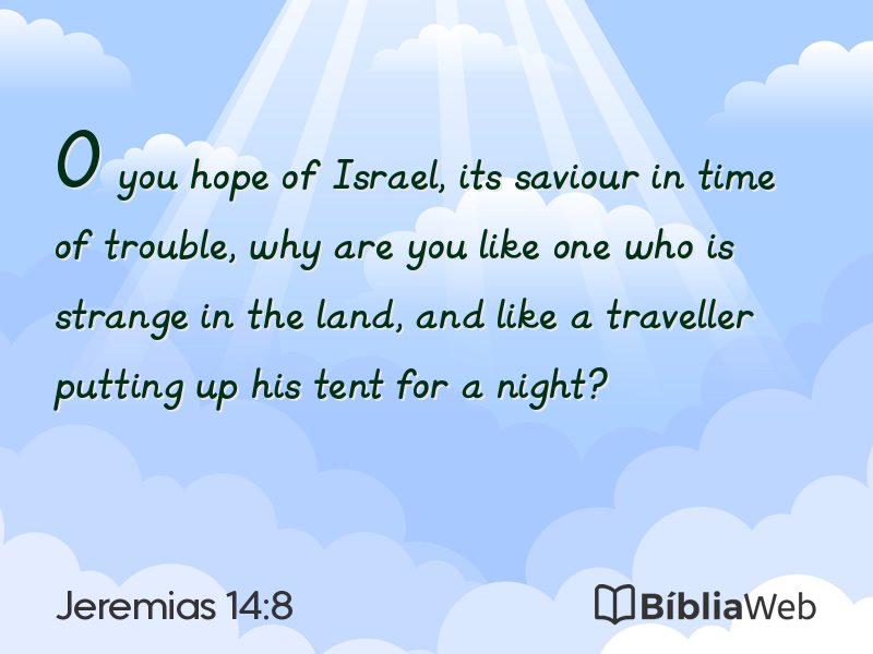 Jeremias 14:8 em imagem para compartilhar