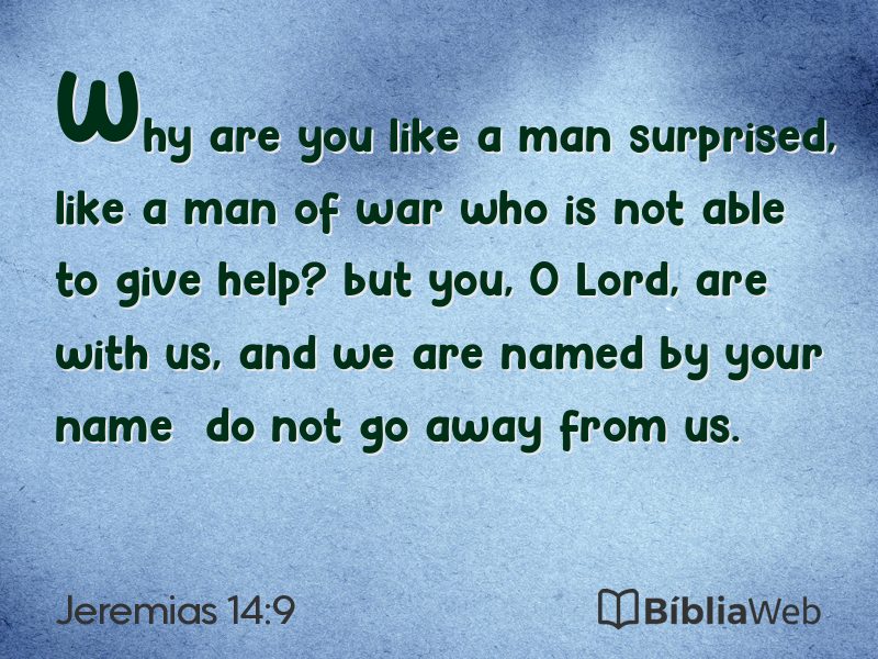 Jeremias 14:9 em imagem para compartilhar