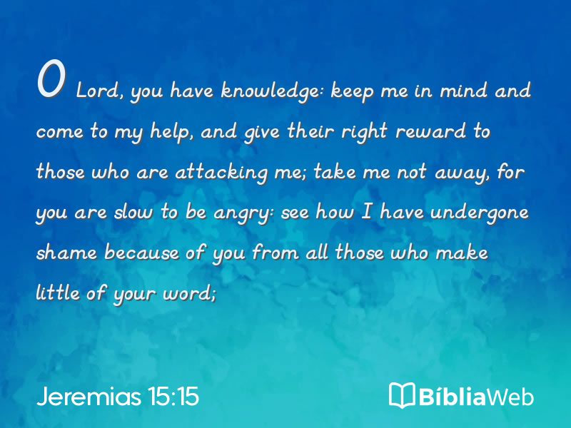 Jeremias 15:15 em imagem para compartilhar