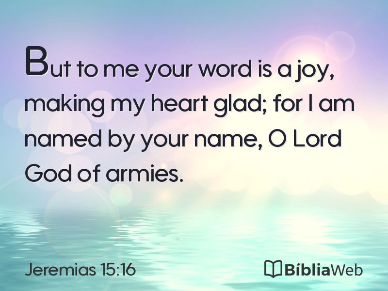Jeremias 15:16 em imagem para compartilhar