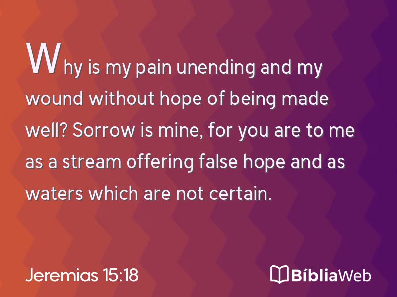 Jeremias 15:18 em imagem para compartilhar