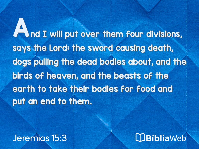 Jeremias 15:3 em imagem para compartilhar