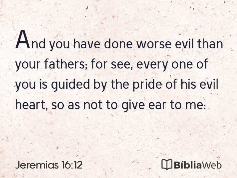 Jeremias 16:12 em imagem para compartilhar