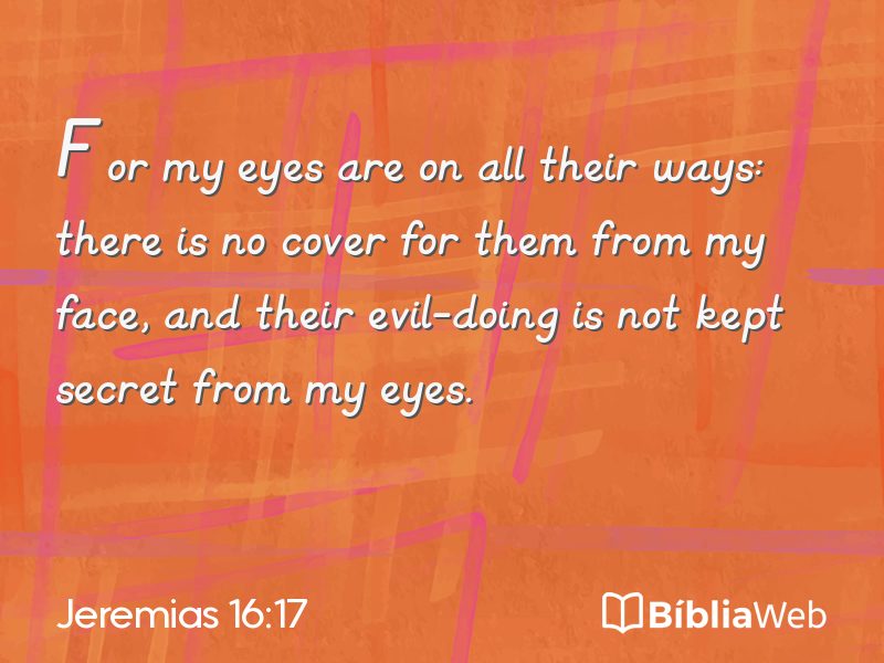 Jeremias 16:17 em imagem para compartilhar