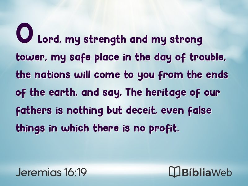 Jeremias 16:19 em imagem para compartilhar