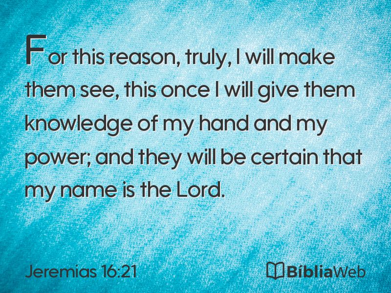 Jeremias 16:21 em imagem para compartilhar