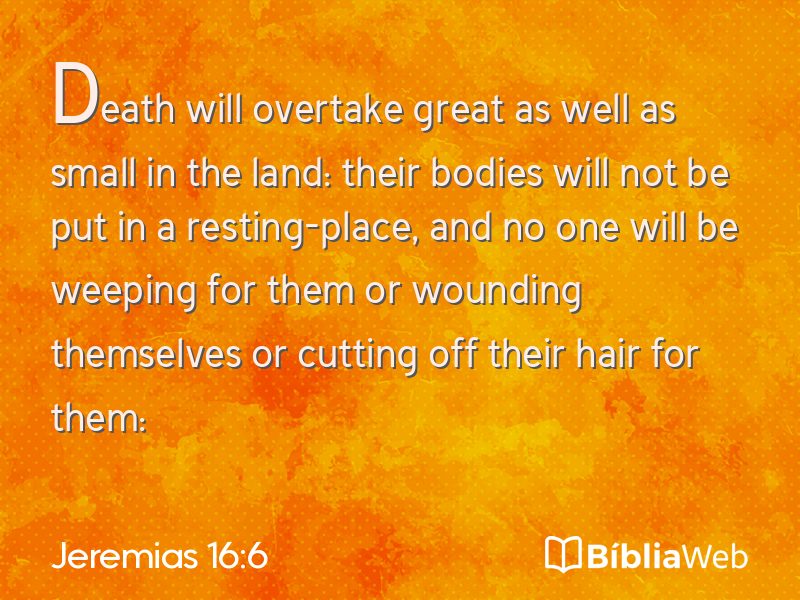 Jeremias 16:6 em imagem para compartilhar