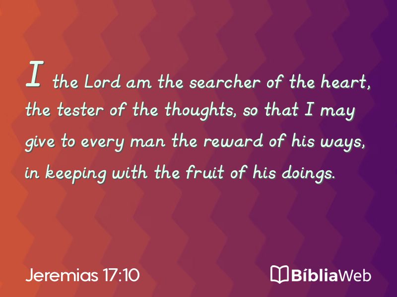 Jeremias 17:10 em imagem para compartilhar