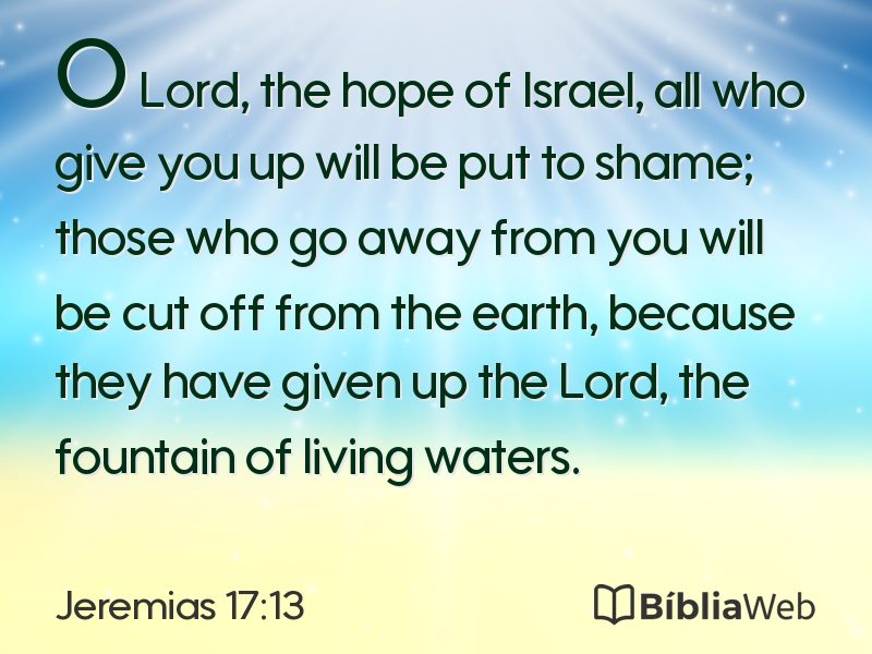 Jeremias 17:13 em imagem para compartilhar