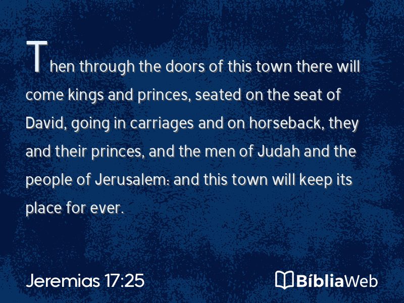 Jeremias 17:25 em imagem para compartilhar