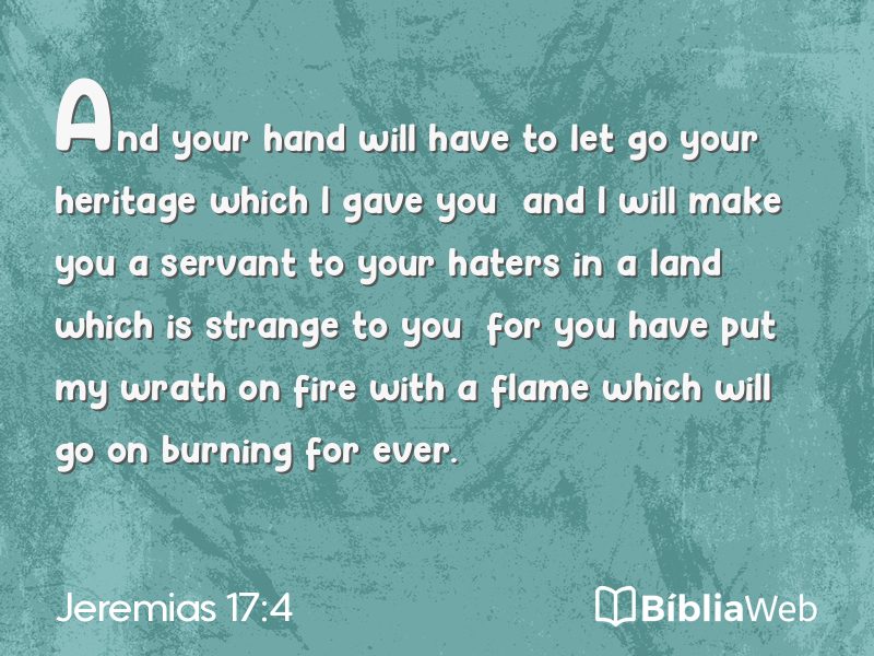 Jeremias 17:4 em imagem para compartilhar