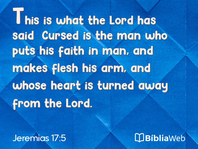 Jeremias 17:5 em imagem para compartilhar