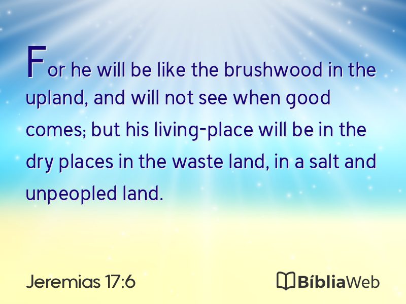 Jeremias 17:6 em imagem para compartilhar