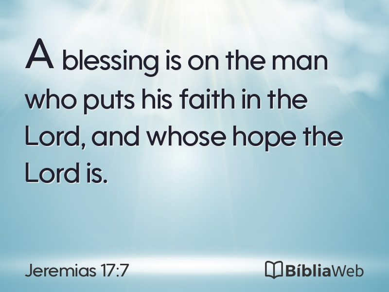 Jeremias 17:7 em imagem para compartilhar