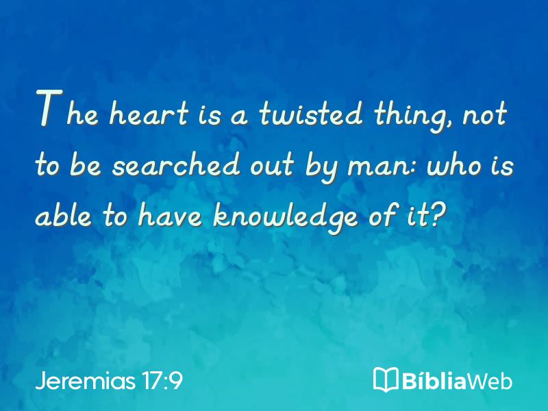 Jeremias 17:9 em imagem para compartilhar